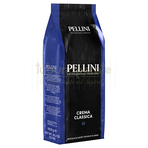 Pachet cu 1 kg cafea boabe de vanzare Pellini Classica Cremoso